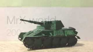 Самодельная модель танка т-70 из картона