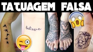 COMO FAZER TATUAGEM FALSA REALISTA! FÁCIL E RÁPIDO