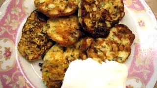 Кабачковые оладьи с творогом и геркулесом