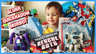 Трансформеры Боты-спасатели Квикшедоу Блёрр Морбот Transformers rescue Bots Quickshadow Blurr Morbit