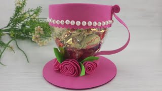 Чашка конфетница из пластиковой бутылки!