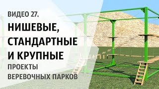 Видео 27. Нишевые, стандартные и крупные проекты Веревочных Парков