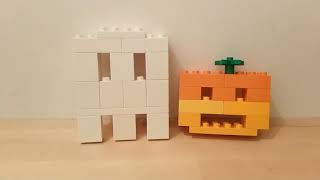 Lego Duplo halloween, gost and pumpkin. Лего Дупло хэллоуин, привидение и тыква.