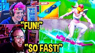 STREAMERS USE *NEW* "DRIFTBOARDS" (Hoverboard) ITEM in FORTNITE! - Fortnite FUNNY Moments