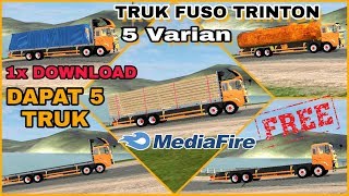 MOD BUSSID - MOD TRUK MITSUBISHI FUSO 5 VARIAN,SEKALI DOWNLOAD DAPAT 5 TRUK | LINK MEDIAFIRE | FREE
