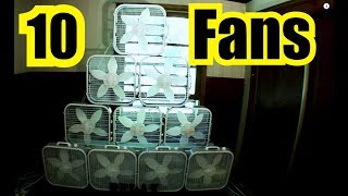 10 BOX FANS = LOUD FAN NOISE SOUND BLOCKER or SOUND MASKING FOR SLEEPING 10 HOURS