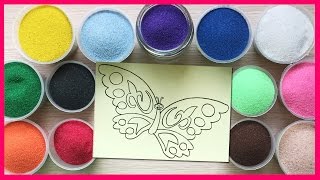 Đồ chơi trẻ em TÔ MÀU TRANH CÁT HÌNH CON BƯỚM XINH Colored Sand Painting (Chim Xinh)