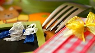 как сделать бантик на вилке //// Master Class - how to make a bow on a fork
