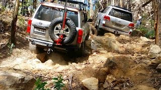 Toyota Land Cruiser LC200 vs Nissan Patrol GU4 @ Nine Mile Steps