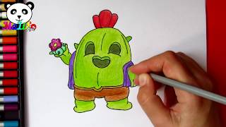 How to draw a Spike from Brawl Stars | Как нарисовать Спайка из Бравл Старс | Як намалювати Спайка