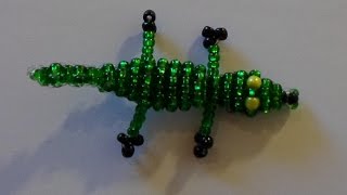 Крокодил объемный из бисера! Как Сделать Крокодила из Бисера!