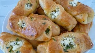 Türkische Teigtaschen mit Schafskäse mal anders- Ortasi acik peynirli pogca-Türkische Rezepte