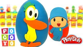 Ovos Surpresas do Pocoyo e do Pato em Português Brasil de Massinha Play Doh