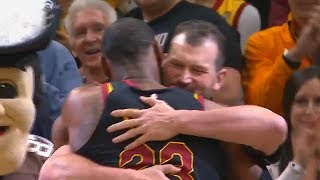 LeBron James Hugs Joe Thomas After His Retirement From the Cleveland Browns!