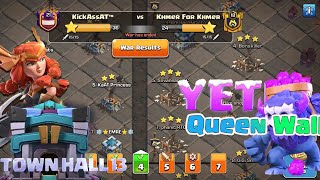 Nice Attack CWL | Yeti  Bowitch Queen Walk 3 Stars TH13