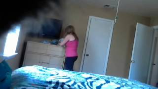 Roommate caught on hidden camera.