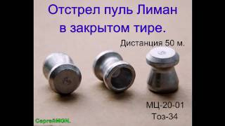 Отстрел пуль Лиман 20 и 12 калибров.
