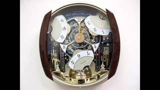 QXM496BRH Seiko Marquis Melodies in Motion Wall Clock - 12 Melodies - Swarovski Accents