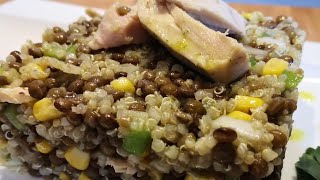Ensalada de Quinoa y lentejas con Atún / Receta de Quinoa / SUPER ALIMENTO