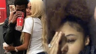 NBA Youngboy girl hiding in hotel lobby while boyfriend sleeps with another girl