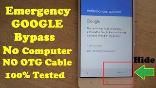 ByPass Google Account Lock Remove/Reset Frp Lock NO APK,NO TOOL,NO OTG Solution 100%TESTED