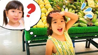 たいへん！まりちゃんがスーパーで迷子になっちゃった！まりちゃんをさがせるかな？＊子供教育寸劇ごっこ　まりちゃんいずちゃんコラボ