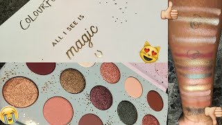 Colourpop 'All I See Is Magic' Eyeshadow Palette - LIVE SWATCHES | WOC /POC
