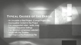 How to fix an Out of Memory Error message in Final Cut Pro 6 or 7 Studio