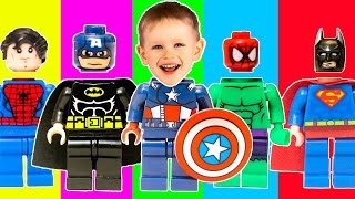 Wrong Heads Lego.  Неправильные Головы Супергероев Лего.  Лего фигурки детский канал 2018 Гришка