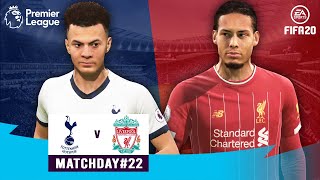 TOTTENHAM vs LIVERPOOL | EPL 2019/2020 Prediction ● Matchday 22 ● FIFA 20 | #TOTLIV
