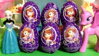 Princesita Sofía Huevos Sorpresa of Disney Princess Sofia the First Christmas Surprise Eggs