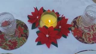 Ideias Criativas: Sousplat e Porta Copos de Natal