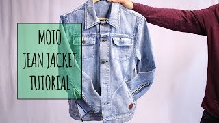 Denim Moto Zipper Jacket Tutorial