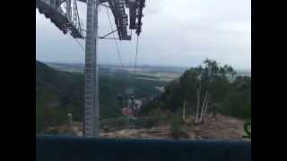 Abfahrt mit der Seilbahn von Hexentanzplatz nach Thale , am Fr. den 29.06.2012