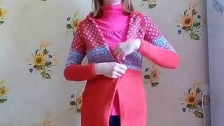 Как связать Кардиган с жаккардом спицами из Пехорки, мастер -класс