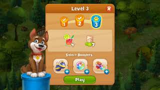 GARDENSCAPES TRICKS (no boosters) DOG EXERCISES LEVEL 1 TO 3 TIL' GET REWARDS