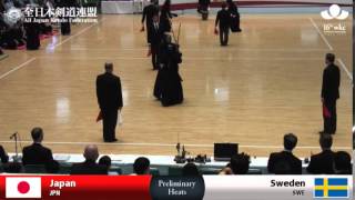 (JPN)Japan (8)4 - 0(1) Sweden(SWE) - 16th World Kendo Championships - Men's Team