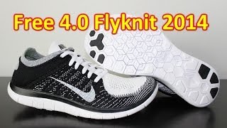 Nike Free 4.0 Flyknit 2014 Black/White - Unboxing + On Feet
