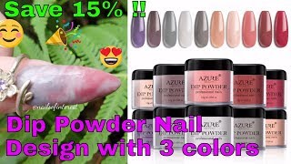 Dip Powder Marble Design Azure Nail Dip Powders