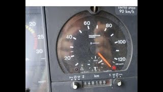 Без ограничений  с помощью магнита Scania 124. Speed. Положил спидометр. Антитахограф