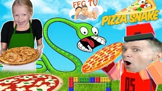 ЗМЕЯ ЛЮБИТ ПИЦЦУ и ДОСТАВЩИК ПИЦЦЫ Веселая игра для детей мультяшная развлекательная игра от FFGTV