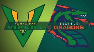 XFL 2020 WEEK 2 Highlights | Tampa Bay Vipers AT Seattle Dragons