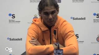 Rueda de prensa de Rafa Nadal después de su debut en #bcnopenbs - BANCO SABADELL