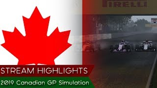 NO STUPID PENALTIES HERE - 2019 Canadian GP Simulation (F1 2018 Mod) [Stream Highlights]