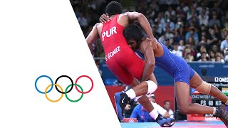 Wrestling Men's FR 60kg Repechage Round 1 - India v Puerto Rico - Full Replay | London 2012 Olympics