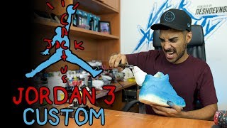 Cactus Jack Custom Air Jordan 3 Tutorial by Vick Almighty
