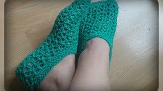 ажурные следки, вязание крючком