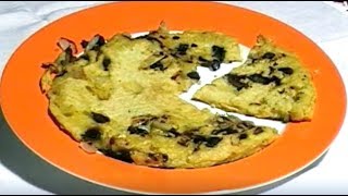 Frittata di farina di ceci funghi e cipolle senza uova Cucina Vegana Senza Glutine