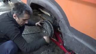 Мерседес 208 Д,замена полуоси.