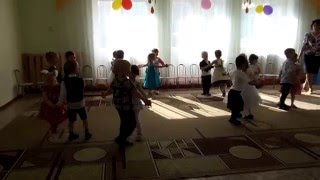 Парный танец "Кнопочка" в детском саду. Младшая группа
